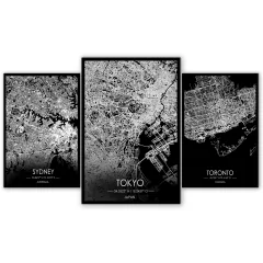 Tríptico escalonado Mapas Nórdicos 4 - 8