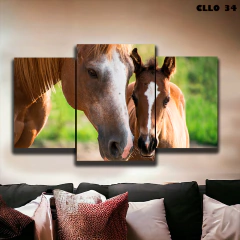 Tríptico escalonado Caballos 8 - comprar online