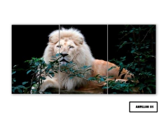 Tríptico simple Leones 85 - comprar online