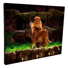 Portallaves de pared Leones 90