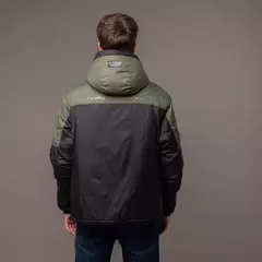 Campera Abrigo Bezug Jacket Black/Army RUSTY