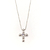 Cadena veneciana con cruz con cubic y cadena extensible