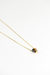 Collar de acero dorado con argolla entrelazada