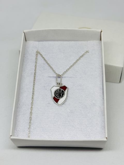 Conjunto Escudo de River Plate en Plata 925 - comprar online