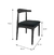 CADEIRA ELBOW EM MADEIRA CLARA COM ASSENTO ACOLCHOADO PRETO - Cod. OR-1172CLARA - loja online
