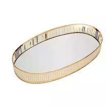119807 Bandeja de Metal Com Espelho berlin dourada 220781 - comprar online