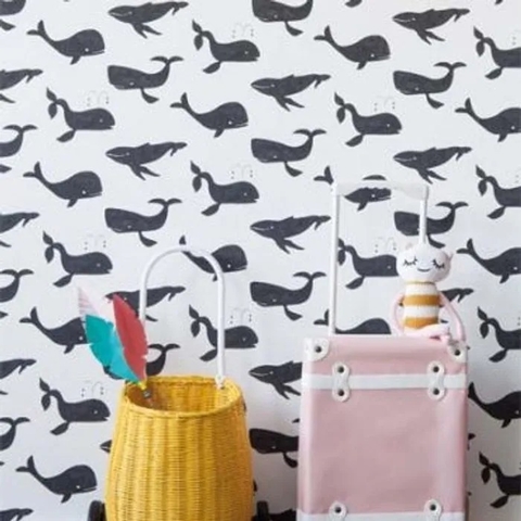 Bambino XVIII - Whale CÓDIGO: 531503 Bucalo Infantil RAPPORT: 26,5 CM METRAGEM: 10 METROS X 53 CM