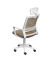 CADEIRA OFFICE LYON ALTA BEGE BASE RODIZIO CROMADA - Cod. OR-3334ALTABEGE - Móveis planejados, Móveis soltos, Iluminação, Cortinas e Persianas, Decoração,Floricultura Permanente, Tapetes e Papel de Parede 