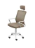 CADEIRA OFFICE LYON ALTA BEGE BASE RODIZIO CROMADA - Cod. OR-3334ALTABEGE - comprar online