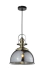 PENDENTE AISHA Ø33X39CM VIDRO E METAL - HEVVY SL-5833/H1