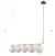 Pendente Petit Poa Dourado e Branco (c)98cm (l)15cm (a)28cm 5xe27 Bolinha 25w - SQ002