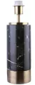 Base Para Abajur Marmo Dourado e Preto (d)12cm (a)39cm 1xe27 40w - GL001GB