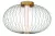 Plafon de Sobrepor Lanterna Dourado e Branco (d)40cm (a)25cm 1x12w 3000k 60 - HC011