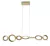 Pendente Ginga Dourado e Branco (c)105cm (l)17cm (a)17cm 1x33w 3000k 1470lm - BB024