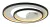 Plafon de Sobrepor Loop Preto e Branco (d)62 + 42cm (a)5.2cm 1x60w 3000k 1500lm - HM008WB