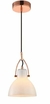 Pendente Bar d 14cm X 22cm 1xg9 127v / 220v Branco e Cobre - OP057A