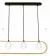 Pendente Beat Preto e Dourado (c)68cm (l)12cm (a)18cm 3x75w G9 - Pendente Beat Black Gold e White (c)68cm (l)12cm 3x75w G9 - HL024