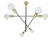 Pendente Ares Dourado e Preto (c)58.5cm (l)52.5cm (a)63cm 6xe27 240w - EY001