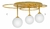 Plafon de Sobrepor Lindo Dourado e Branco (d)60cm (a)32cm 3xg9 75w - TR006 - comprar online