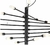 Pendente Neo Preto e Branco (c)104cm (l)60cm (a)39cm 18xg9 450w - RE017L na internet