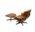POLTRONA EAMES CARAMELO COM PUFF - Cod. OR-1208CARAMELO - Móveis planejados, Móveis soltos, Iluminação, Cortinas e Persianas, Decoração,Floricultura Permanente, Tapetes e Papel de Parede 