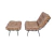 CONJUNTO COSTELA POLTRONA E PUFF P.U. CARAMELO - Cod. CJCOSTELA-PUCARAMELO - Móveis planejados, Móveis soltos, Iluminação, Cortinas e Persianas, Decoração,Floricultura Permanente, Tapetes e Papel de Parede 