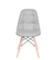 CADEIRA DKR BOTONÊ CINZA BASE MADEIRA - Cod. OR-1110CINZA - Móveis planejados, Móveis soltos, Iluminação, Cortinas e Persianas, Decoração,Floricultura Permanente, Tapetes e Papel de Parede 