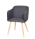 CADEIRA CHARLA LINHO GRAFITE BASE METAL COR MADEIRA - Cod. OR-1126BMGRAFITE - comprar online