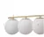 Pendente Petit Poa Dourado e Branco (c)98cm (l)15cm (a)28cm 5xe27 Bolinha 25w - SQ002 - comprar online