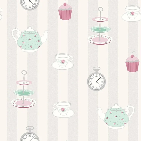 Alice - Chá CÓDIGO: LL00256 FABRICANTE: QTP - THE PAPER PARTNERSHIP RAPPORT: 53CM METRAGEM: 10M X 53CM