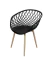 CADEIRA LOA PP PRETA BASE METAL COR MADEIRA - Cod. OR-1127PRETA - comprar online