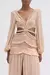 VESTIDO LONGO METALLIC INTENSE BEGE PATBO na internet