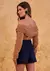 BLUSA TRICO MANGA LONGA CAMEL LOFT na internet