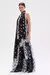 VESTIDO LONGO PLISSE DOTS PRETO PATBO na internet