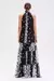 VESTIDO LONGO PLISSE DOTS PRETO PATBO - Ana Banana Loja