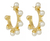 BRINCO MEIA ARGOLA WILD LINK PINGS DOURADO