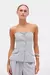 TOP METALLIC PINSTRIPE CINZA PATBO - comprar online