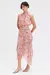 VESTIDO MIDI FLORAL LARANJA PATBO - comprar online