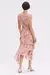 VESTIDO MIDI FLORAL LARANJA PATBO na internet