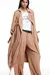 CASACO LONGO CREPE PATOU MARROM TIG - comprar online