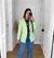 BLAZER ALFAIATARIA VERDE CLARO ZARA - comprar online