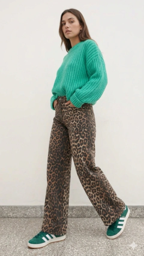 Wide leg print