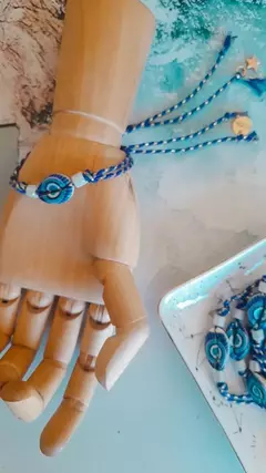 Pulsera buzios ojo protector violeta - comprar online