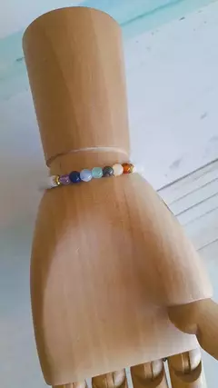 Pulsera 7 chacras piedras naturales Ágatas - Nica Coitinho