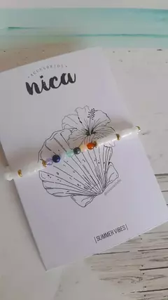 Pulsera 7 chacras piedras naturales Ágatas