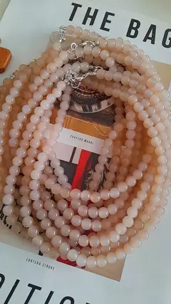 Collar Perlas vidrio Nude