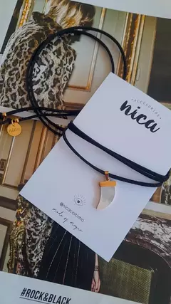 Lazo Gamuza Colmillo de acero y Nácar