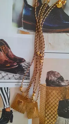 Cordon lurex choco y chapita