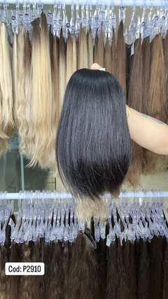 CABELO HUMANO CASTANHO ESCUTO 36CM 78 Gramas