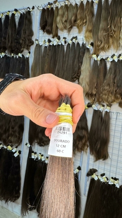 CABELO HUMANO LOIRO ESCURO NATURAL 52CM 60 GRAMAS - comprar online